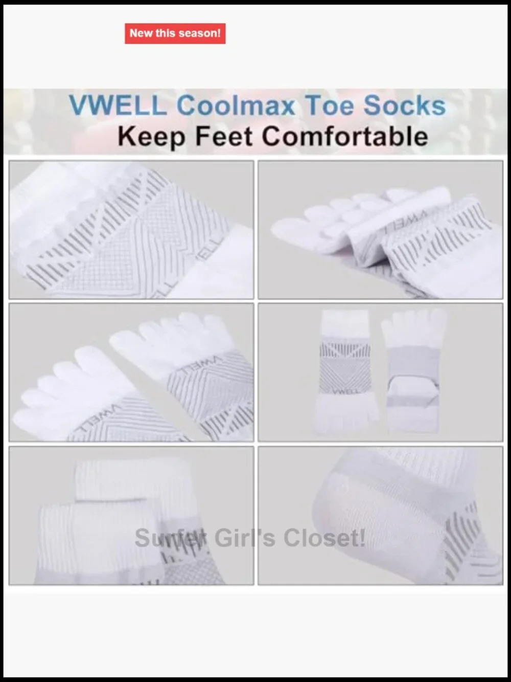 COOLMAX Five Finger Toe Socks Quarter Ankle Athletic Running Socks 3 Pairs